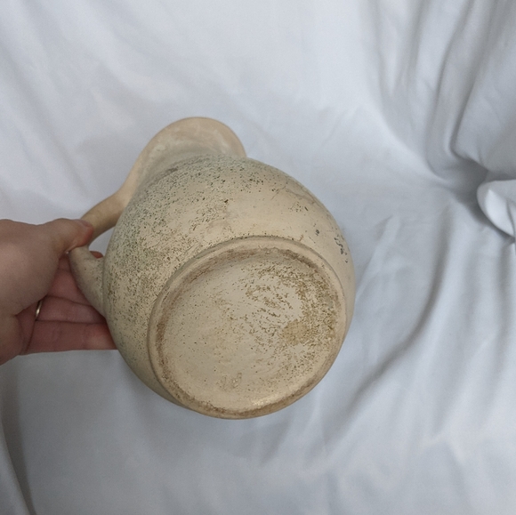 Vintage Speckled Earthenware Pottery Pitcher Vase - Picture 2 of 6